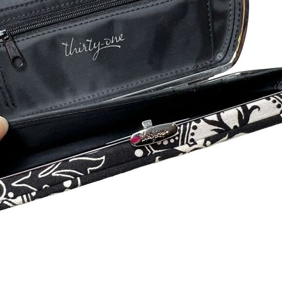 Thirty one black and white playful parade print hard shell  wallet - Picture 6 of 11